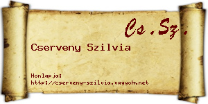 Cserveny Szilvia névjegykártya