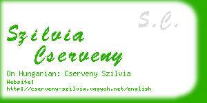 szilvia cserveny business card